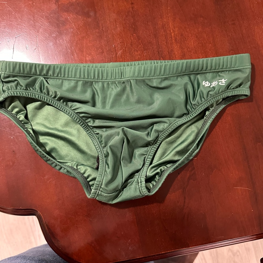 Men's Olive Green Swim Briefs